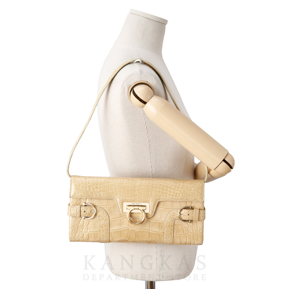 FERRAGAMO(USED)페레가모 간치니 플랩 숄더백